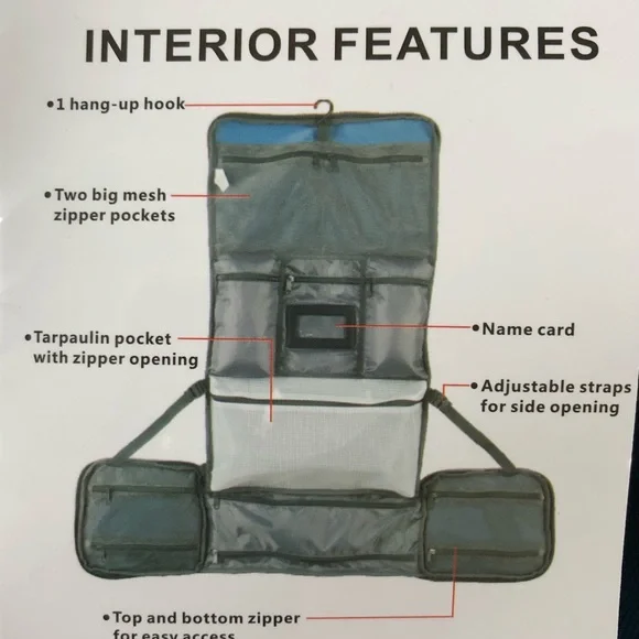 Brand New OZARK TRAIL portable camping medicine cabinet duffel bag, blue - Picture 11 of 13